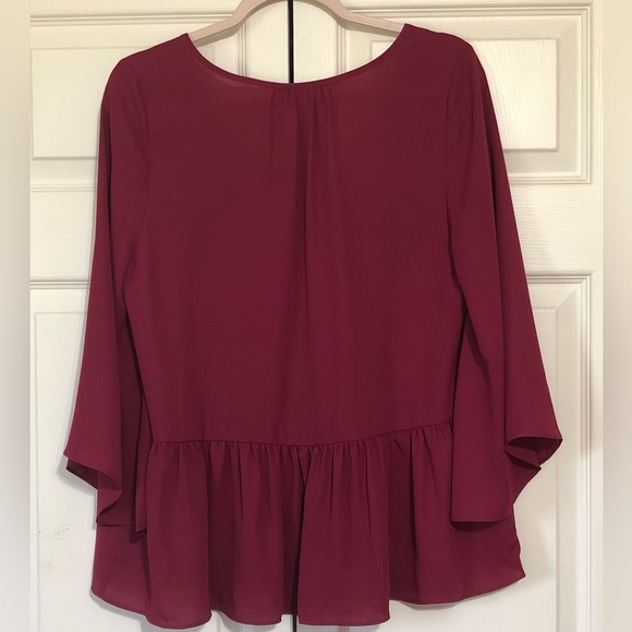 NWT Paris Sunday Peplum Blouse - Picture 2 of 6